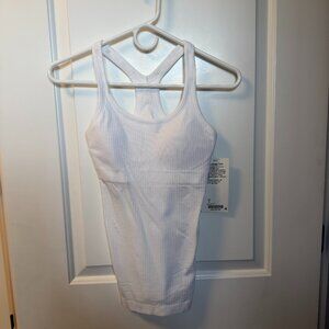NWT White Lululemon Ebb to Street Tank Size 4